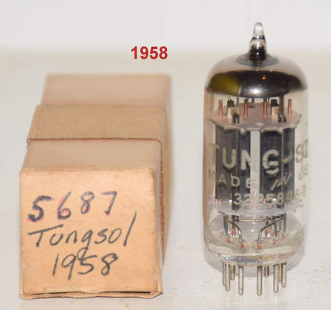 (!!!) (Best Single 1958) 5687 Tungsol black plates 