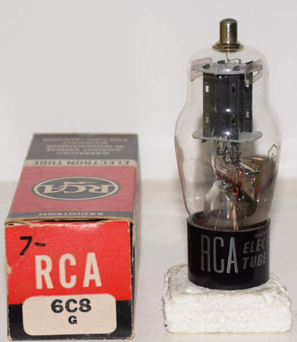(Best Single #2) 6C8G RCA black plates NOS 1957 (4.2/3.8ma) (Same Gm)