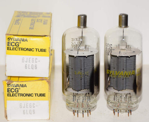 (!!!) (Best Sylvania Pair) 6JE6C=6LQ6 Sylvania NOS 1970's (89ma and 87ma)