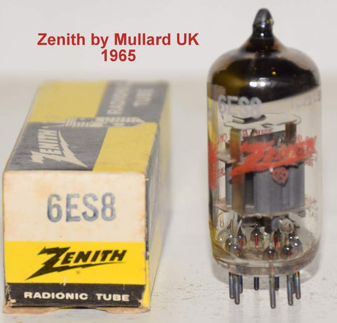(SINGLE) 6ES8=ECC189 Mullard UK branded Zenith NOS 1965 (14/16ma)