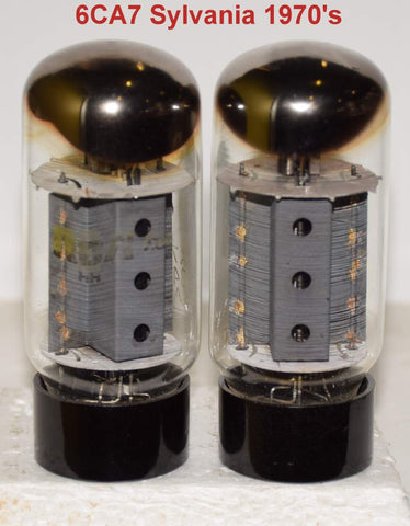 (!!!!!) (PAIR) 6CA7 Sylvania BIG BOTTLE 1970's used/good (77ma and 80.5ma)