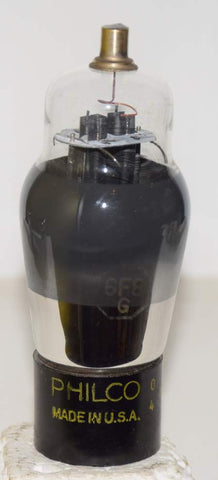 (!!) (Single) 6F8G Philco by Sylvania parallel plates used/good 1940's (10.2ma and 7.2ma) (close Gm)