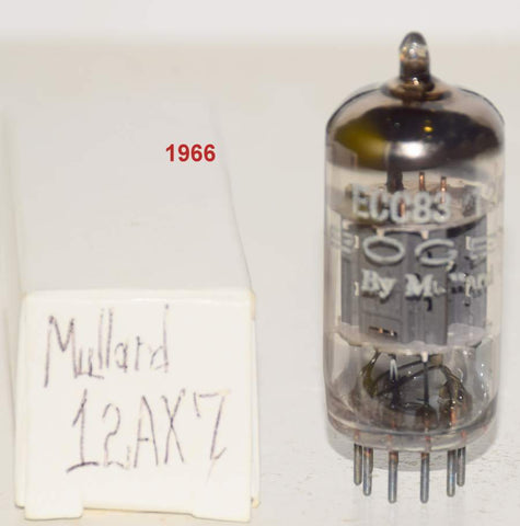 (!!) (Best Value Single) 12AX7=ECC83 Mullard Bogen UK used/good 1966 (Gm=1300/1300) 1% section balance