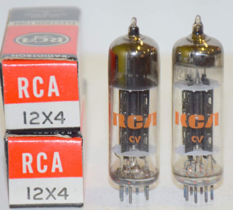 (!!) (Pair) 12X4 RCA black plates NOS 1970 (44-47/40 and 44-47/40)