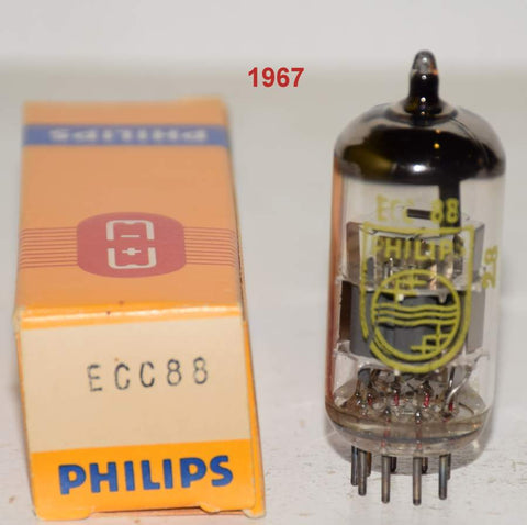 (!!!!) (Best Single) 6DJ8=ECC88 Philips Holland NOS 1967 (15.4/16.0ma) (sweet sound)