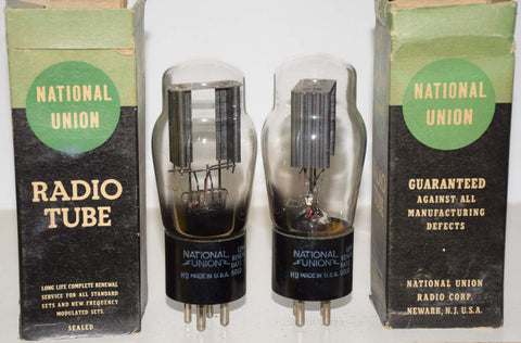 (!!!!) (Best Overall Pair) 80 National Union NOS 1950 era (56-62/40 and 56-62/40) (best sound)