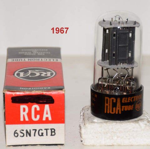 (!!!!) (Best Single #1) 6SN7GTB RCA NOS 1957 (10/9.8ma)