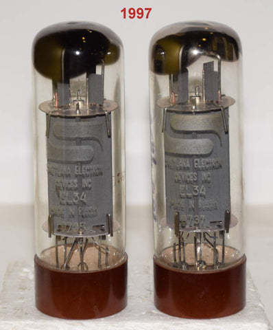 (!!!!) (Best Pair #4) EL34 Svetlana SED Russian used/good 1997 (77ma and 78.5ma)