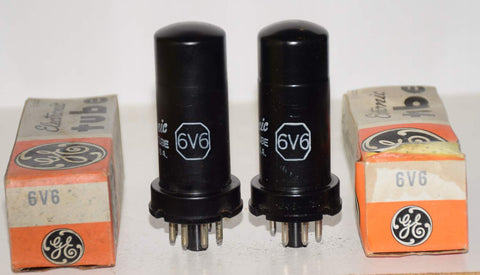 (!!) (PAIR) 6V6 GE metal can NOS 1976 (37ma and 38ma)