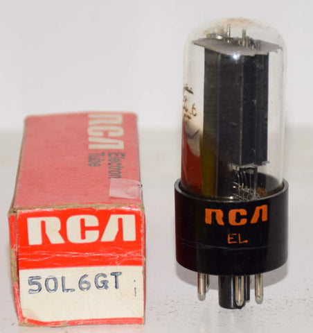50L6GT RCA used/good horizontal scratch on base 1970's (78/60)