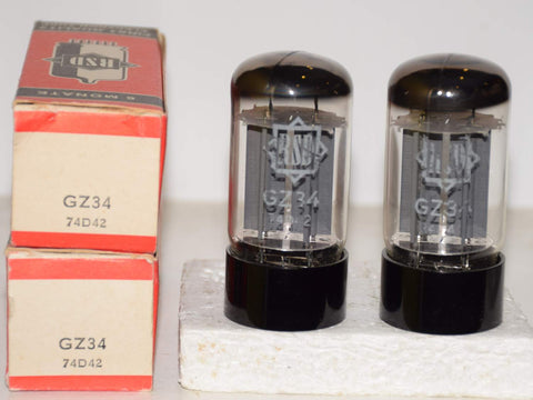 (!!) (Best Value Pair) GZ34 RSD by Matsushita NOS similar sound and build to Mullard NOS 1970's (59-60/40 and 59-60/40 x 2 tubes)