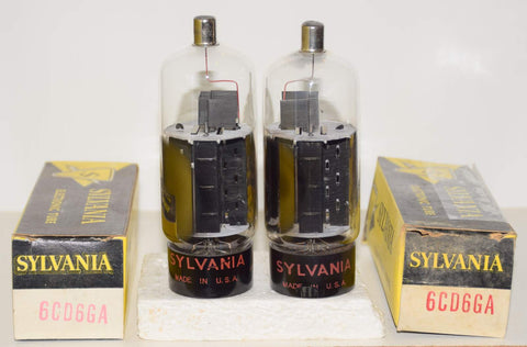 (!) (Pair) 6CD6GA Sylvania NOS and like new 1960's (82.5ma and 76.5ma)