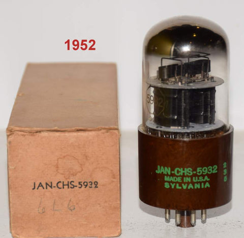 (!!) (Best Single) 5932=6L6WGA Sylvania NOS 1952 (76ma)