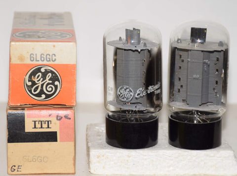 (!!!!) (BEST PAIR #3) 6L6GC GE NOS 1970-1978 (64.5ma and 67.2ma)