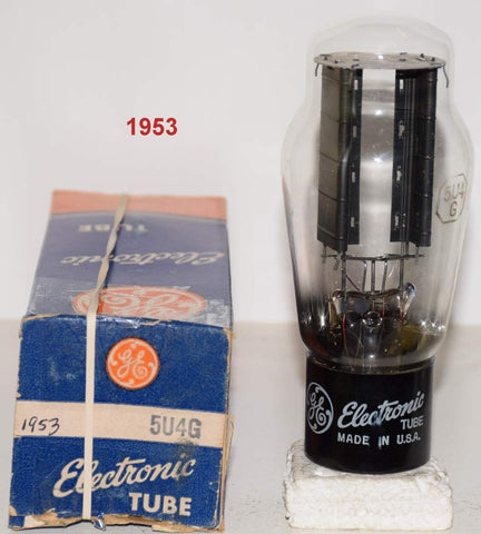(!!!!!) (Best Single) 5U4G GE NOS 1953 (58/40 and 58/40) 1% diode balance