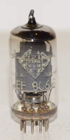 (!!!) (SINGLE) EF806S Telefunken Germany <> bottom used/70% 1968 (1.8ma Gm=1300)