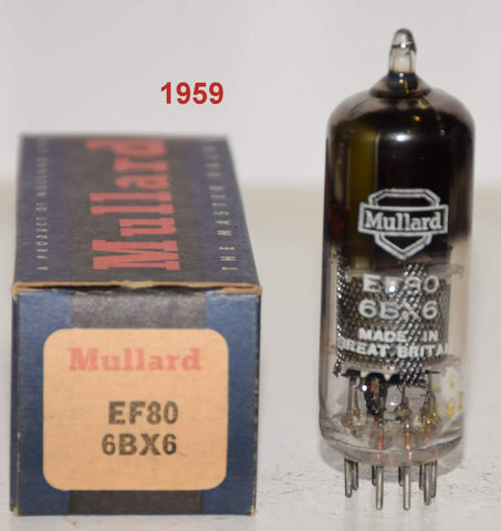 (!!) (Best SIngle) EF80=6BX6 Mullard UK NOS 