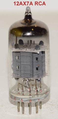 (!!!) (Best Value Single) 12AX7A RCA gray plates used/good 1960's (Gm=1400/1500 and 0.9/0.9ma)