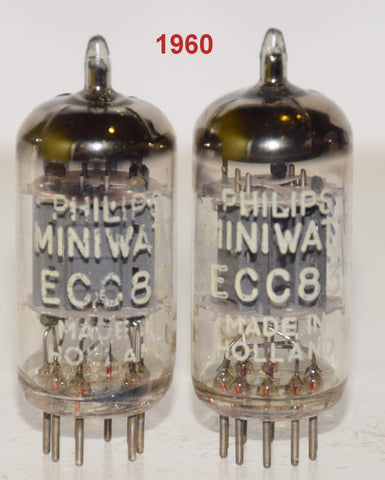 (!!!!) (Best Pair 1960) 12AX7 Philips Miniwatt Holland large 