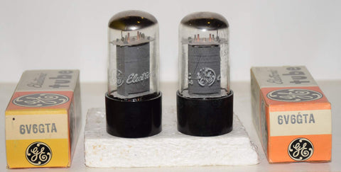 (!!!!) (Best Pair #1) 6V6GTA GE NOS 1970 era (41.8ma and 43.2ma) (Close Gm matching)
