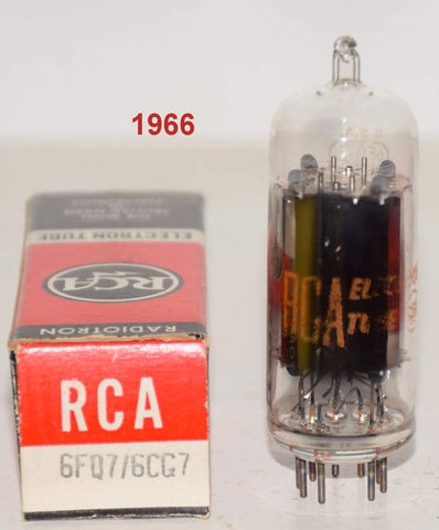 (!!!) (Best Single) 6FQ7 RCA clear top NOS 1966 (7.2/8.2ma) (STAX, MARANTZ, CONRAD JOHNSON)