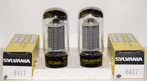 (!!!!!) (Recommended Pair) 8417 Sylvania NOS 1970's (92.8ma and 193ma) 1-3% matched