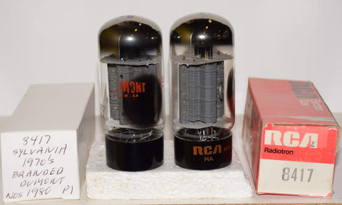 (!!!) (Best Value Pair) 8417 Sylvania branded Dumont and RCA NOS 1977-1980 (84ma and 81ma)