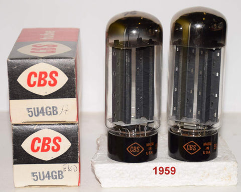 (!!!!!) (Best Pair) 5U4GB CBS NOS 1959 (56-60/40 and 56-58/40)