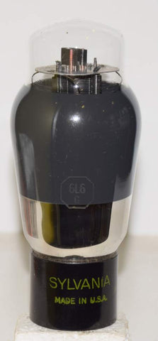 (!!!!) (Single) 6L6G Sylvania black plate coated glass NOS 1940's (71ma)