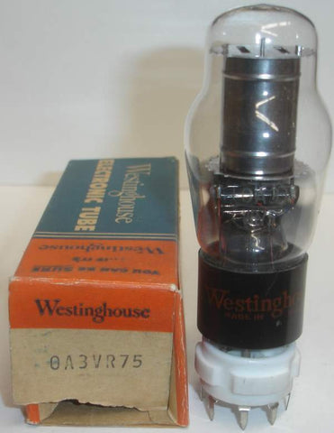0A3 Westinghouse NOS 1940's - 1950's small crack in base (neon)