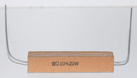 10 ohm 20 watt cement power resistor NOS (15 in stock)