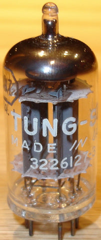 (BEST 12AX7 CRYO SINGLE) 12AX7 Tungsol Kuhl-Tube cryo NOS 1961 tall gray ribbed plates (Gm=1770/1800) 2% section balance