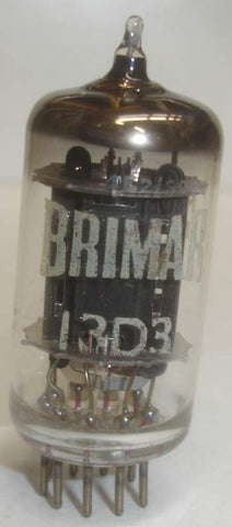 (!!) 13D3 Brimar UK black plates tests like new 1962 (6.8ma/7.2ma) (similar to 12AU7)