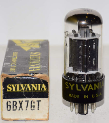 (!!) 6BX7GT Sylvania black plates NOS 1960's (56ma/76ma)