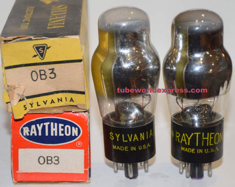 (!!) (Recommended Pair) 0B3 Sylvania NOS 1956 same build