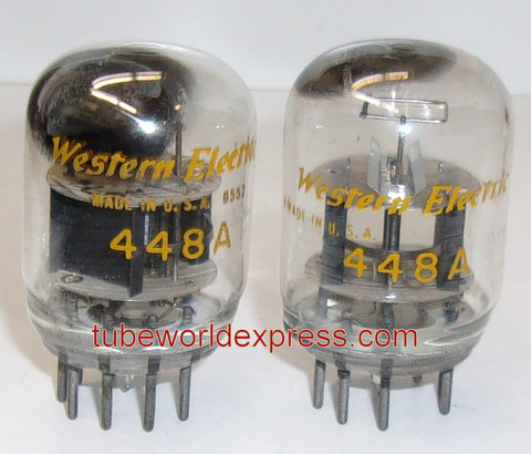 (!) 448A Western Electric smooth top used/strong 1965-1970 (1 pair: 37ma and 37.5ma) (Matched on Amplitrex)