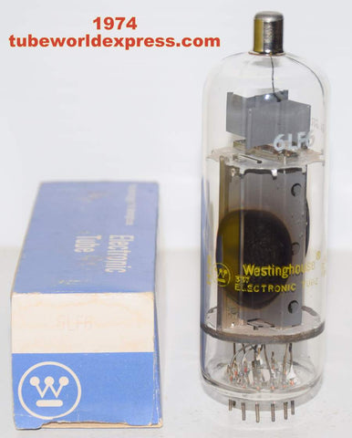 6LF6 Westinghouse JAPAN branded Gt. Britain Big Bottle Euro style construction NOS 1974 (87ma)
