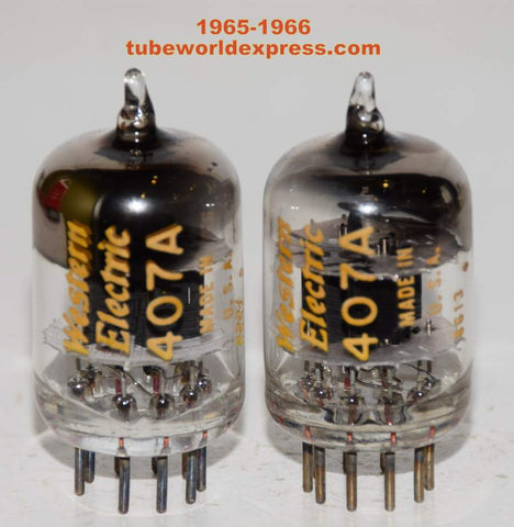(!!!!) (Best Overall Pair) 407A Western Electric like new 1965-1966 (46-47/26 and 47-48/26) (Highest Testing Pair)