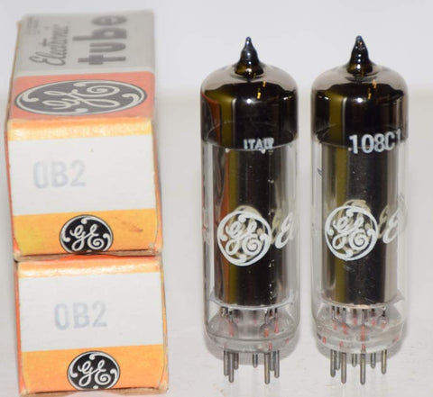 (!) (Recommended Pair) 0B2 GE Italy NOS 1977 (argon gas)