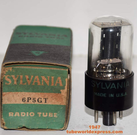 6P5GT Sylvania NOS 1947 (5.0ma Gm=1400)