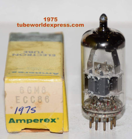 (!!!) 6GM8=ECC86 Amperex Holland NOS 1975 faded printing (4.0/4.5ma)