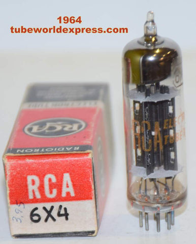 (!!) 6X4 RCA NOS 1962-1963 very small amount of production staining around tube base (50/40 and 52/40)