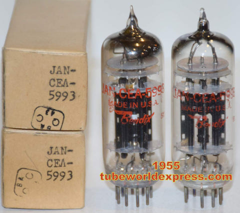 (!!!!) (Best Pair) JAN-CEA-5993 Bendix NOS 1955 boxed in 1957 (53/40 x 4 sections) 1% matched