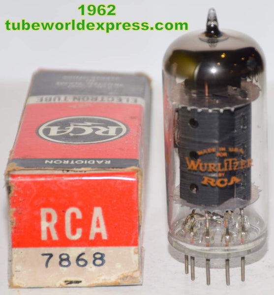 7868 Wurlitzer RCA black plate tipped top NOS 1962 (48.5ma)