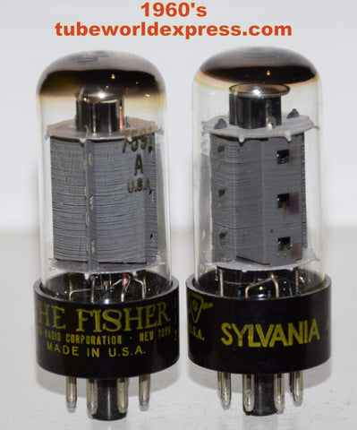 (!!) (Recommended Pair) 7591A Sylvania used/tests like new 1960's (60.6ma and 64.5ma)