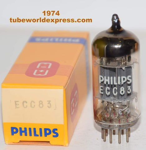(!!!!) (Recommended Single) 12AX7=ECC83 Mullard England branded Philips ribbed plates NOS 1974 (163 Series) (1.0/1.1ma and Gm=1500/1700)
