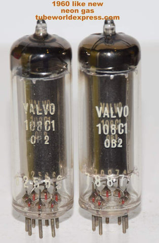 (!) 0B2=108C1 Valvo Germany like new in white boxes 1960 era (neon gas)