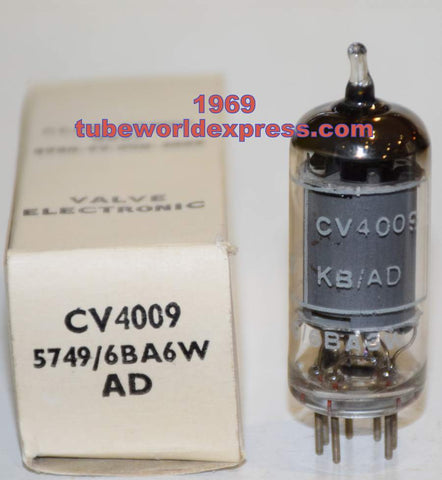 CV4009=6BA6W=5749 Brimar UK NOS 1969 (9.5ma)