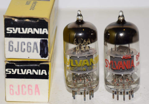(!!!) (Best Pair) 6JC6A Sylvania NOS 1970 era same build (12.8ma and 13.0ma) (Counterpoint)