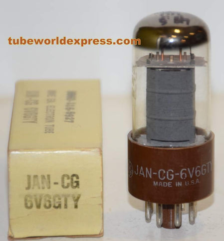 (!!) JAN-6V6GTY GE NOS brown base gray plate 1969 (43ma)